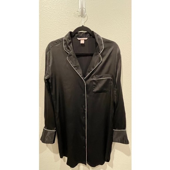 Victoria's Secret Other - VICTORIA SECRET Black Nightshirt White Trim